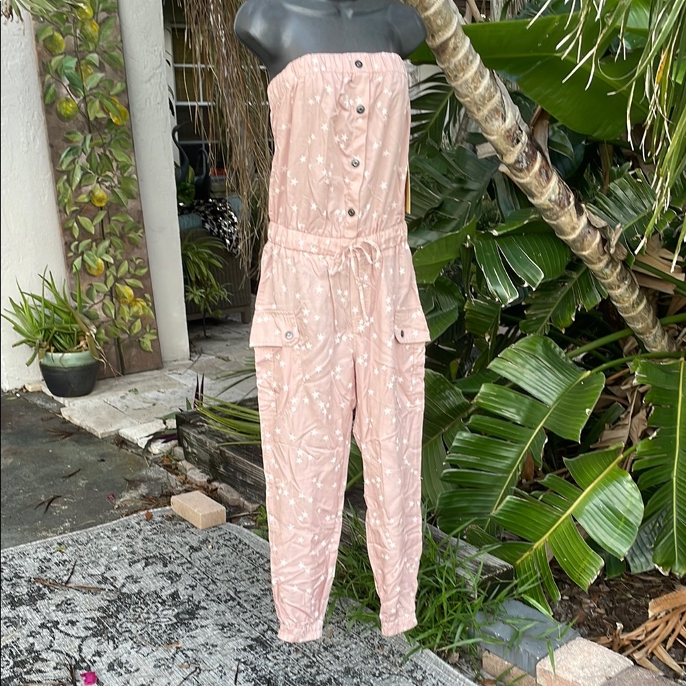 Vintage Havana strapless propped jumpsuit
